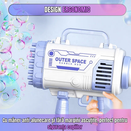 Pistol de baloane de săpun, 64 orificii, violet