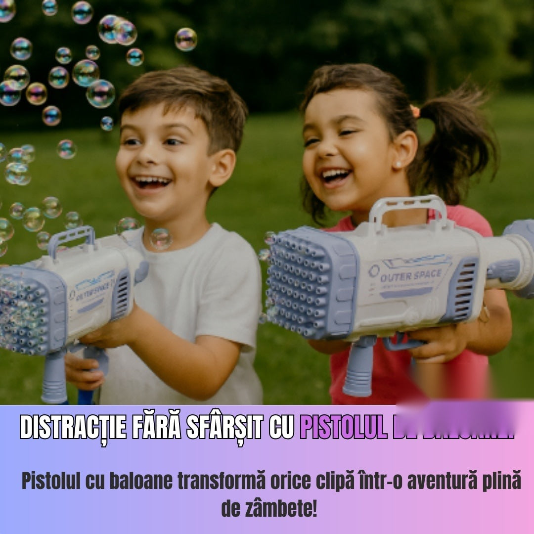 Pistol de baloane de săpun, 64 orificii, violet
