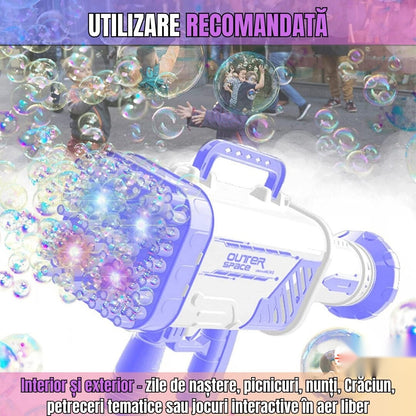 Pistol de baloane de săpun, 64 orificii, violet