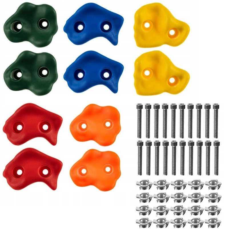 Set pietre de cățărare 10 buc multicolor pentru pereți interni și exteriori