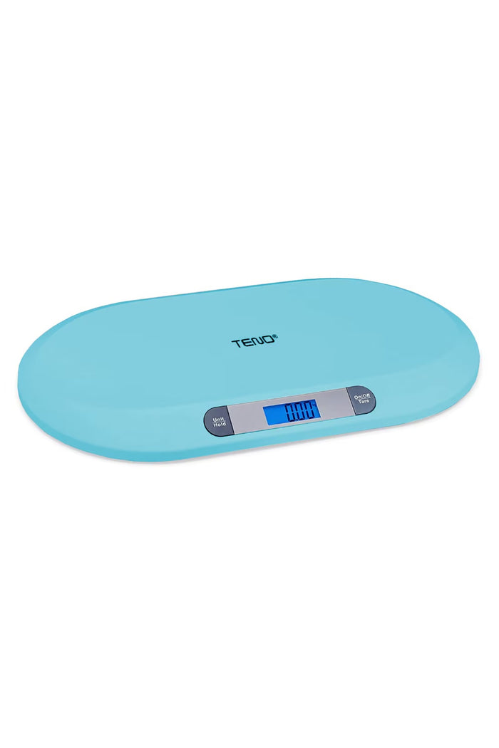 Cântar electronic cu display LCD, precizie gram, 20 kg, design compact, albastru