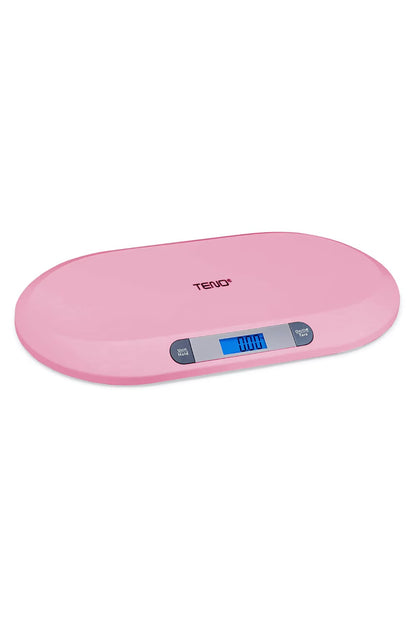 Cântar electronic cu display LCD, precizie gram, 20 kg, design compact, roz