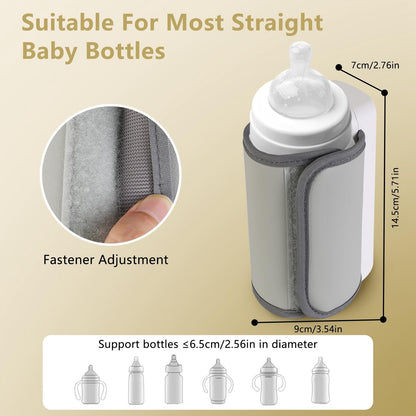 Încălzitor portabil biberoane 6 niveluri temperatură, retenție căldură 5 ore, USB, 300 ml