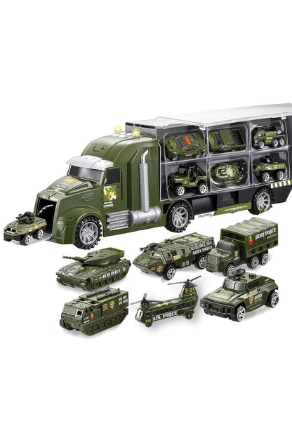Set transportator militar, 6 vehicule, tanc, vehicule blindate, rampa lansare