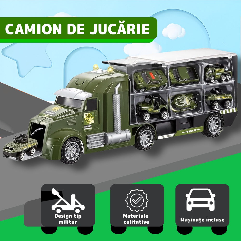 Set transportator militar, 6 vehicule, tanc, vehicule blindate, rampa lansare