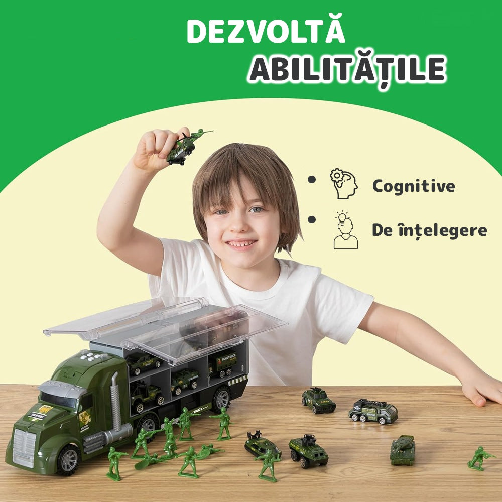 Set transportator militar, 6 vehicule, tanc, vehicule blindate, rampa lansare