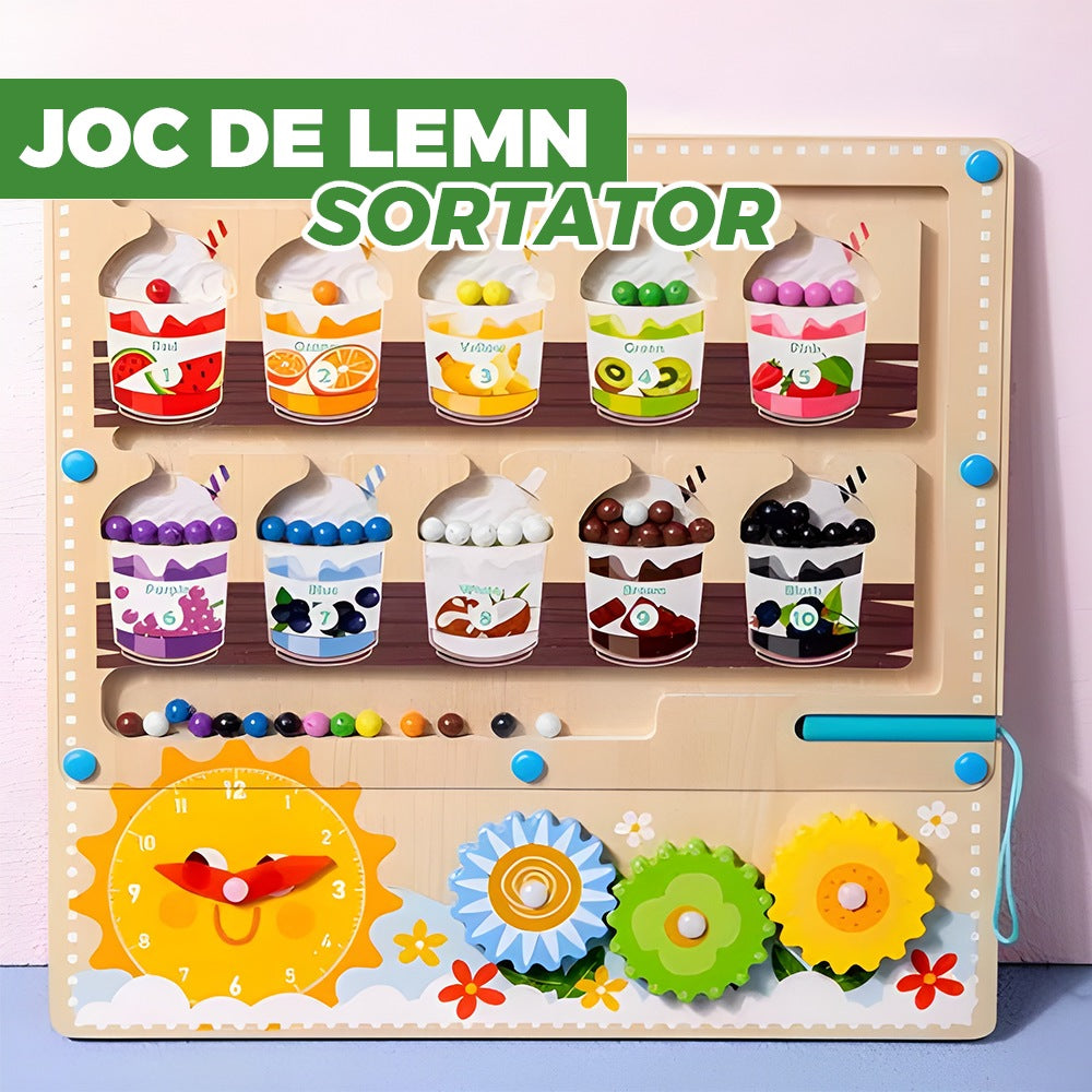Joc sortare lemn, model Shake, magnetic, cu ceas și pix integrat