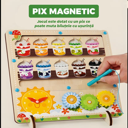 Joc sortare lemn, model Shake, magnetic, cu ceas și pix integrat
